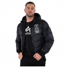Яке Alpha industries Hooded Puffer FD Reversible jacket - Black (Black / Black) яке,мъжки,якета,alpha,industries,hooded,puffer,fd,reversible,jacket,black,(black,black)
