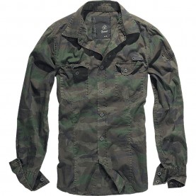 мъжка,риза,с,дълъг,ръкав,мъжки,ризи,brandit,slim,long,sleeve,shirt,green