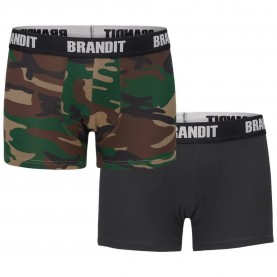 боксерки,мъжко,бельо,brandit,logo,boxers,2,units,woodland,black,(multicolor)