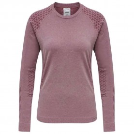 тениска,дамски,тениски,hummel,ci,seamless,long,sleeve,t,shirt,pink,(nocturne,melange)