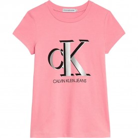 тениска,детски,тениски,calvin,klein,contrast,monogram,slim,short,sleeve,t,shirt,pink