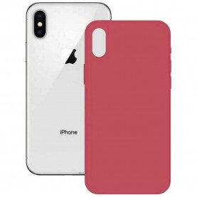 други,аксесоари,ksix,iphone,x,xs,silicone,phone,case,fuchsia,(red)