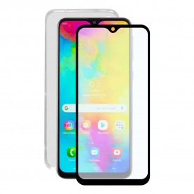 други,аксесоари,contact,samsung,galaxy,m20,case,and,glass,protector,9h,clear,(clear,black)