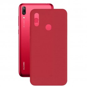други,аксесоари,contact,huawei,y7,2019,silicone,phone,case,red,(red)
