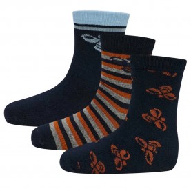 чорапи,детски,чорапи,hummel,alfie,long,socks,3,pairs,black,iris,(blue)