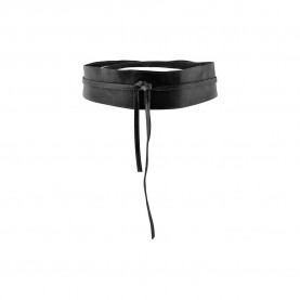 колан,колани,pieces,vibs,leather,tie,waist,belt,black,(black)