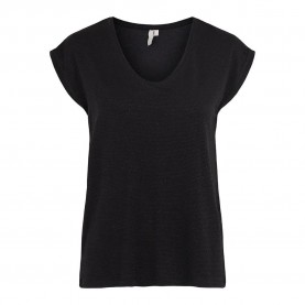 тениска,дамски,тениски,pieces,billo,lurex,stripes,short,sleeve,t,shirt,black,detail,lurex,black,(black)