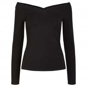 тениска,дамски,тениски,pieces,maliva,off,shoulder,long,sleeve,v,neck,t,shirt,black