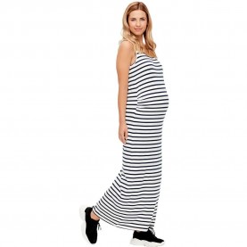сако,дамски,поли,и,рокли,mamalicious,lea,maternity,long,dress,white,(snow,white,stripes,navy,blazer)