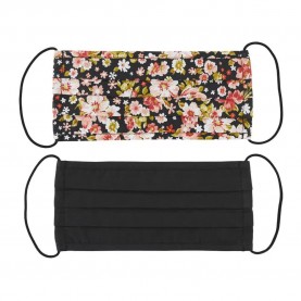 други,аксесоари,pieces,community,face,mask,2,units,black,aop,2,pack,red,and,pink,flower+solid,black
