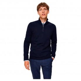 блуза,мъжки,пуловери,selected,berg,full,zip,sweater,blue