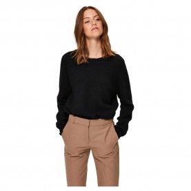 блуза,дамски,пуловери,дамски,плетени,дрехи,selected,lulu,sweater,black