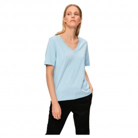 тениска,дамски,тениски,selected,standard,short,sleeve,v,neck,t,shirt,blue,(cashmere,blue)