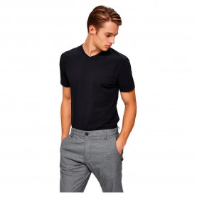 тениска,мъжки,тениски,selected,new,pima,short,sleeve,v,neck,t,shirt,black,(black)