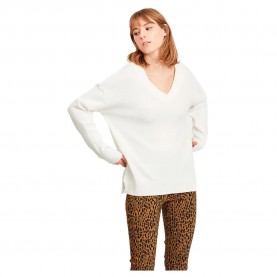 блуза,дамски,пуловери,дамски,плетени,дрехи,vila,ril,oversize,v,neck,sweater,white,(white,alyssum)