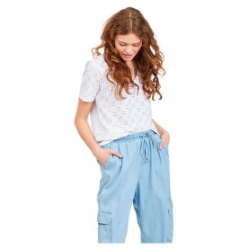 тениска,дамски,тениски,vila,tressy,detail,short,sleeve,v,neck,t,shirt,optical,snow,(white)