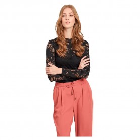 тениска,дамски,тениски,vila,stasia,lace,long,sleeve,t,shirt,black,(black)