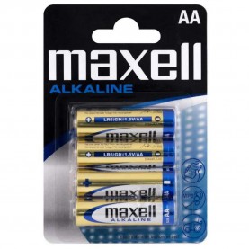 батерии,maxell,bl.4,aa,l406,b4,alkaline,battery,4,units,golden,(black,blue)
