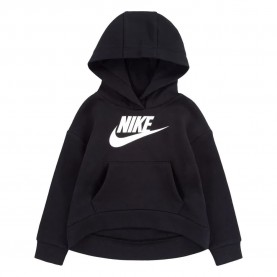Поларена блуза Nike Club Fleece High Low sweatshirt - Black (Black) поларена,блуза,детски,блузи,nike,club,fleece,high,low,sweatshirt,black,(black)