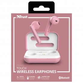 слушалки,слушалки,trust,primo,bluetooth,wireless,earphones,pink