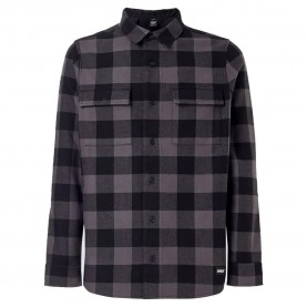 карирана,риза,мъжки,ризи,oakley,bear,cozy,flannel,long,sleeve,shirt,black,(black,grey,check)