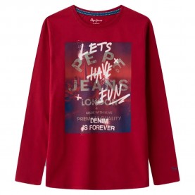 тениска,детски,тениски,pepe,jeans,arnold,long,sleeve,t,shirt,red,(currant)
