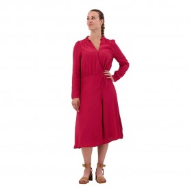 Рокля Pepe jeans Catherine long sleeve dress - Red (Winter Red) рокля,дамски,поли,и,рокли,pepe,jeans,catherine,long,sleeve,dress,red,(winter,red)