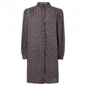 Рокля Pepe jeans Nora long sleeve dress - Black (Multi) рокля,дамски,поли,и,рокли,pepe,jeans,nora,long,sleeve,dress,black,(multi)