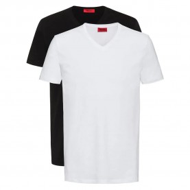 тениска,мъжки,тениски,hugo,short,sleeve,v,neck,t,shirt,black