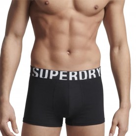 боксерки,мъжко,бельо,superdry,dual,logo,boxers,2,units,black,black,optic,(red,blue)