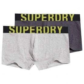 боксерки,мъжко,бельо,superdry,dual,logo,boxers,2,units,charcoal,grey,fluro,(grey)