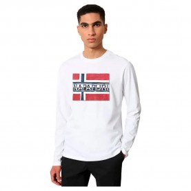 тениска,мъжки,тениски,napapijri,sench,long,sleeve,t,shirt,white