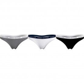 дамско,бельо,дамски,бикини,и,танкини,tommy,hilfiger,cotton,thong,3,units,medium,grey,htr,white,black,(white,black,grey)