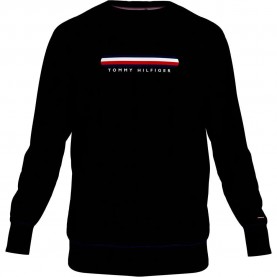 тениска,мъжки,пижами,tommy,hilfiger,cotton,track,long,sleeve,pyjama,t,shirt,black