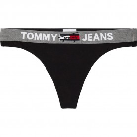 дамско,бельо,дамски,бикини,и,танкини,tommy,jeans,organic,cotton,thong,black,(black)