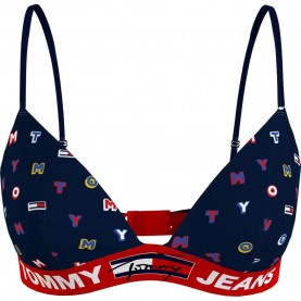 дамско,бельо,дамски,бикини,и,танкини,tommy,jeans,print,triangle,lette,bra,blue,(tj,multi)