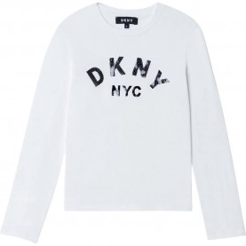 Тениска DKNY D35R57-10B long sleeve T-shirt - White (White) тениска,мъжки,тениски,дамски,тениски,dkny,d35r57,10b,long,sleeve,t,shirt,white,(white)