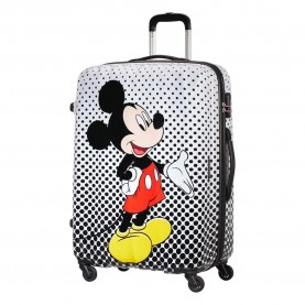 куфари,american,tourister,disney,legends,spinner,75,28,alfatwist,88l,trolley,bag,white,(mickey,mouse,polka,dot)