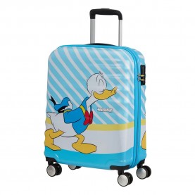 куфари,american,tourister,wavebreaker,disney,spinner,55,20,36l,trolley,bag,donald,blue,kiss,(blue)
