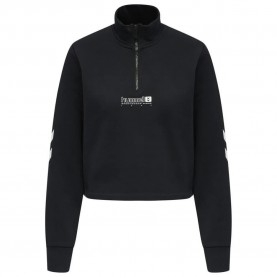 блуза,дамски,блузи,hummel,legacy,nikka,cropped,half,zip,sweatshirt,black,(black)