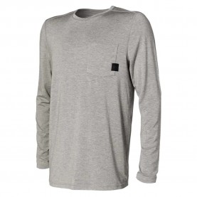 тениска,мъжки,пижами,saxx,underwear,sleepwalker,pocket,long,sleeve,pyjama,t,shirt,dark,grey,heather,(grey)