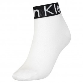 чорапи,дамски,чорапи,calvin,klein,logo,welt,quarter,short,socks,white