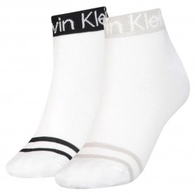 чорапи,дамски,чорапи,calvin,klein,logo,welt,quarter,short,socks,2,pairs,white,(white)