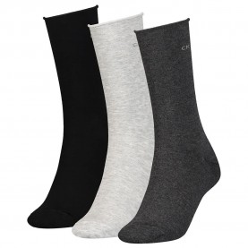чорапи,дамски,чорапи,calvin,klein,roll,top,socks,3,pairs,multicolor,(dark,grey,melange)