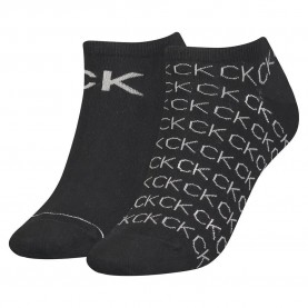чорапи,дамски,чорапи,calvin,klein,sneaker,all,over,logo,socks,2,pairs,black,(black)
