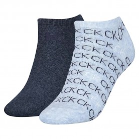 чорапи,дамски,чорапи,calvin,klein,sneaker,all,over,logo,socks,2,pairs,denim,melange,(blue)