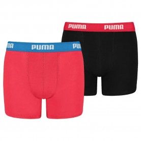 Боксерки Puma Basic boxers 2 units - Multicolor (Red / Black) боксерки,детско,бельо,puma,basic,boxers,2,units,multicolor,(red,black)