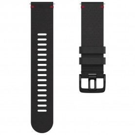 други,аксесоари,polar,22,mm,leather,strap,black,red,(black)