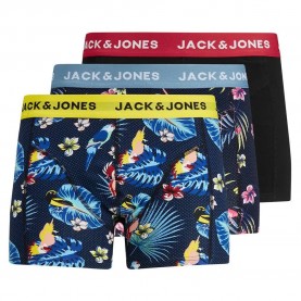 боксерки,мъжко,бельо,jack,&,jones,flower,bird,boxers,3,units,multicolor,(surf,the,web,detail,black,black)