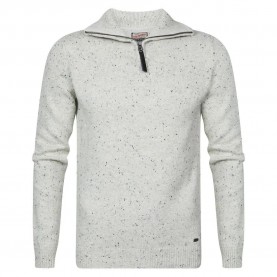 блуза,мъжки,пуловери,petrol,industries,roll,neck,half,zip,sweater,white,(antique,white,melee)